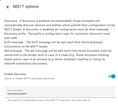 Home Assistant MQTT Discovery Home Assistant MQTT Integration configuration
