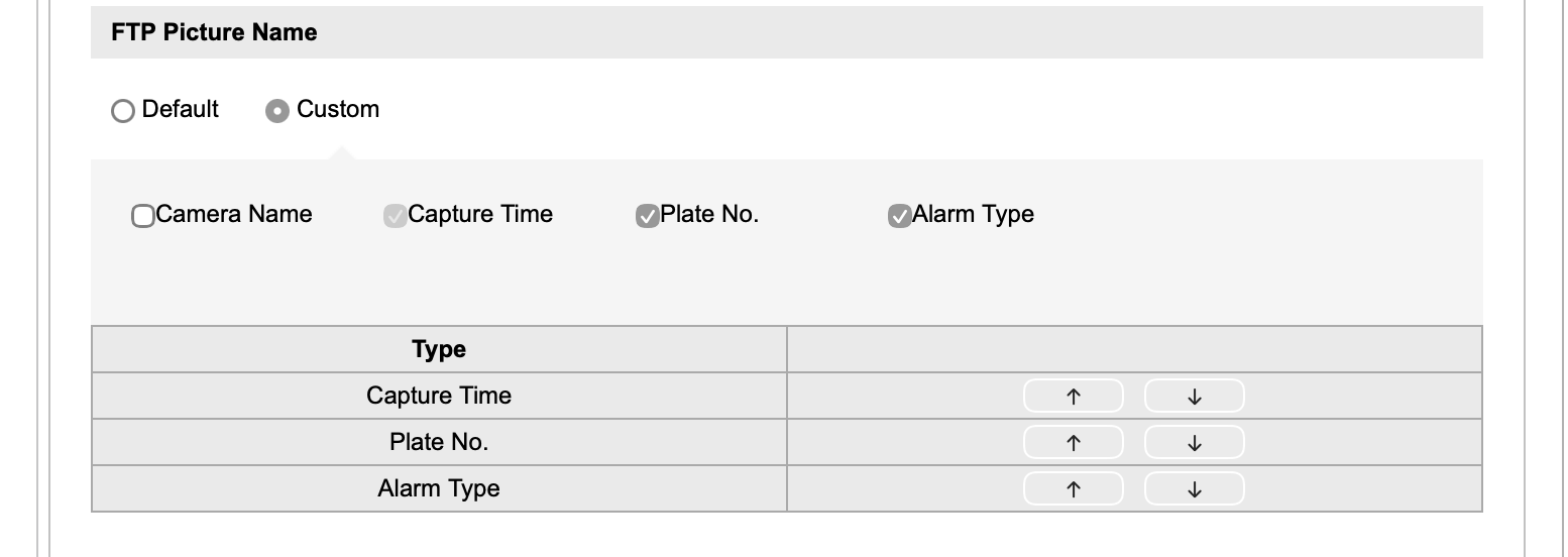 Hikvision ANPR Filename Configuration